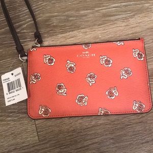 NWT Floral Coach Wristlet